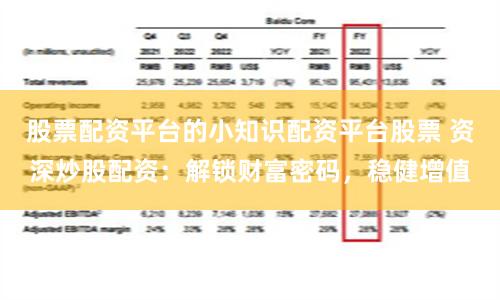 股票配资平台的小知识配资平台股票 资深炒股配资：解锁财富密码，稳健增值